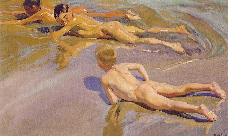 Joaquin Sorolla y Bastida Children on the Beach